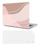 Compatible with MacBook Retina 12 Inch 2017 2016 2015 Release A1534, Protective Plastic Hard Laptop Shell and Keyboard Skin Cover for 12" MacBook with Retina Display, Pink