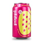 POPPI Soda, Strawberry Lemon Flavour, Sparkling Soda, Beverages w/Apple Cider Vinegar, Seltzer Water & Fruit Juice 12oz (12 Pack)