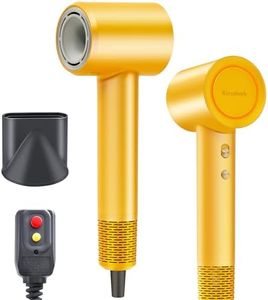 Rizzdeek Ionic Hair Dryer, 300M Negative Ions 110,000 RPM High-Speed Brushless Blow Dryer for Frizz-Free Shine, Fast Drying Intelligent Thermo-Control, Lightweight Quiet Dryer with Magnetic Nozzle