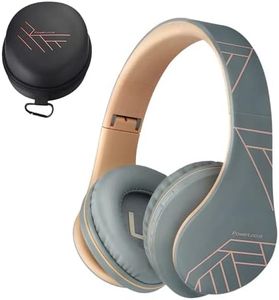 PowerLocus Casque Bluetooth, Casque Audio sans Fil Supra-Auriculaire avec Microphone intégré, Stéréo HD, Micro SD/TF Mode, FM Radio, Pliable avec Un étui,Connexion à 2 Appareils pour iPhone/PC/TV/Mac