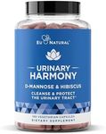 Urinary Harmony D-Mannose Supplement – Urinary Tract Health for Women – Potent Clinical-Strength Formula with D-Mannose and Hibiscus Cleanses and Flushes the Urinary System – 180 Fast-Acting Capsules