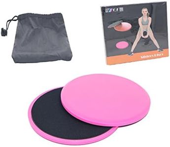 Gliding Discs, Double Sided Slider Discs Exercise Sliders, 2 Dual Sided Gliding Sliding Discs for Core Fitness, Gym, Carpet and Hardwood Floors Home Abdominal Exercise Equipment (Pink)