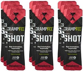 CrampFix Sports Shot, Prevents and Relieves Muscle Cramps, Leg, Calf, Hamstring Cramps, 9 Pack Easy Carry Sachet Shots, All Natural Raspberry