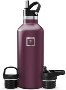 IRON FLASK Sports Water Bottle - 32 Oz - 3 Lids (Narrow Straw Lid) - Leak Proof Vacuum Insulated Stainless Steel - Hot & Cold Double Walled Insulated Thermos