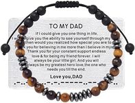 To My Dad Tiger Eye Bracelet Morse 