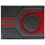 Star Wars Galactic Empire Metal Badge Emblem Wallet Bi-Fold ID & Card Holder, Silver