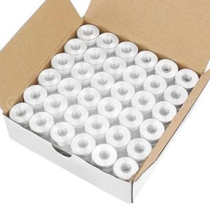 144 Pack - CleverDelights White Prewound Bobbins - Size L Bobbins - 3/8 x 13/16
