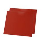 Red Silicone Rubber Sheet Gasket 60A Flexible High Temp Heat Resistant Material 6 by 6 inch 1/8 Thick 2 Pieces