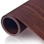 EASYHOME Multipurpose 45cm x 5mtr Wooden Printed Waterproof EVA Anti Slip Mat for Kitchen, Bathroom Cabinet, Drawer Shelf Mats Liner Sheets, Non Slip Fridge Mat, Table Mat (45cm x 5 Metres, Brown)