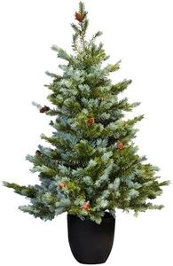 Christmas Tree World - 3ft Artificial Unlit Cairngorm Pine - Natural and Realistic Look, Bushy and Luxury Quality Moulded Plastic Tips, Easy to Assemble and Take Down (73cm Diameter) (Potted, Outdoor)
