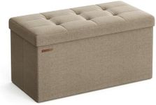 SONGMICS Storage Ottoman, Foldable 