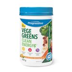 Progressive VegeGreens Clean Energy Natural Tangy Orange Flavour 242 g | Energy Production, Promotes Alertness and Cognitive Function