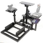 Minneer Adjustable Racing Flight Simulator Cockpit Match Seat Fit for Logitech/Thrustmaster/Fanatec X56/X52/G29/G920/G923/T248 Immersive Driving Gaming Steering Wheel Stand Not Included Wheel,Pedals