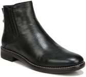 Franco Sarto Womens Marcus Flat Ankle Bootie Black Leather 8 M