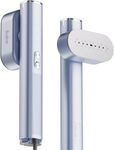 iLake Travel Steamer for Clothes, 100-240V Dual Voltage Portable Garment Steamer, 1000W Travel Size Handheld Steam & Iron 2 in 1, for Global & Europe Traveling, Business, Home,Silver