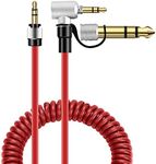 Inovat Red Aux Auxiliary Pro and Detox Edition Cable Wire Cord for Monster Solo Beats Studio Headphones by Dr Dre Solo Studio Solohd Headphones Cable