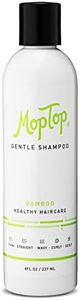 MopTop ﻿ Gentle Shampoo, Natural Hair Moisturizer, Reduces Frizz, Color Safe Volumizing Shampoo - For All Hair Types, Straight, Curly, Wavy, Thin, Coily (8 oz)