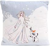 Disney Home Frozen Embellished Cushion With Filling, 100% Cotton,40x40cm,Easy-care,Multi Coloured (16"x16" inches)