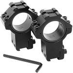 Paike 2Pcs High Profile 30mm/25.4mm Scope Rings - 1" Scope Mount Adapter 11mm Dovetail Rail (11mm)