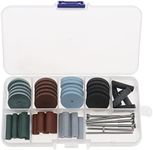 VGOL 46PCS Polishing Wheels Kit 20PCS Silicone Rubber Polishing Wheels & 20PCS Polishing Particle & 6PCS Mandrel Shank for Jewelry Making Woodworking & Wood Carving