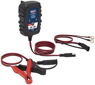 Sealey Compact Smart Trickle Charger & Maintainer 1A 6/12V - AUTOCHARGE100HF, Black