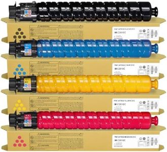 Nikame Compatible Toner Cartridges Replacement for Ricoh IM C3010 IM C3510, High Yield 4 Pack CMYK (842550 842551 842552 842553), Compatible with Ricoh Savin Lanier Multifunction Copier Printers