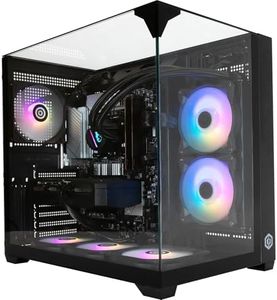 CyberpowerPC Luxe PC Gamer - AMD Ryzen 7 9800X3D, AMD Radeon RX 9070 XT 16GB, RAM 32Go, SSD NVMe 1To, 750W 80+ PSU, Wi-FI, Refroidissement Liquide, Windows 11, Trigon RGB