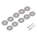 10PCS Drill Saw Attachment 30mm 8 Holes Rotary Mini Diamond Circular Saw Blades Cut Off Wheel Cutting Discs with 2PCS Mandrel