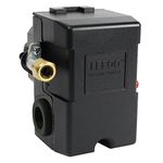 Lefoo Pressure Switch Control 90-125psi 4 Port Heavy Duty 26 Amp for Air Compressor LF10A-4H-1-NPT1/4-90-125