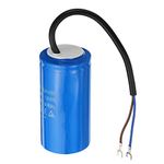 PATIKIL CD60 Run Capacitor, 500uF 250VAC 50/60Hz Motor Starting Capacitor with 2 Wires for Air Compressor Motor Starts Running