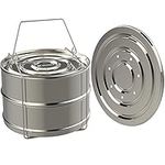 ekovana Stackable Stainless Steel Pressure Cooker Insert Pans - Instant Pot Accessories 6 Litre