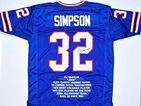 O.J. Simpson Autographed Blue Pro S