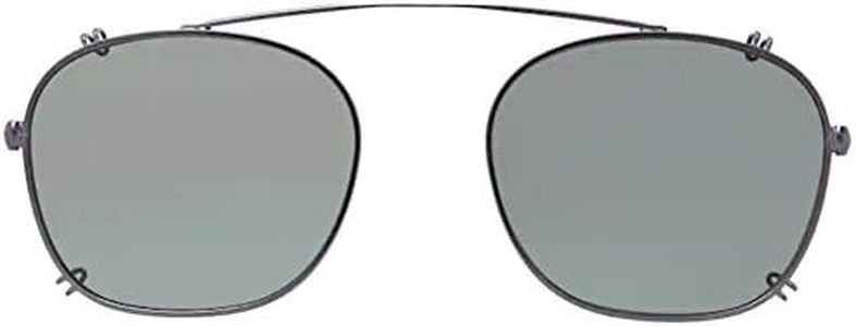 Persol PO3007C Clip-on Sunglasses Square Prescription Eyewear Frames, Gunmetal/Green Polarized, 52 mm