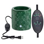 Ceramic Candle Warmer Electric with Safety Timer, Hunter Green | Automatic Plug in Fragrance Warmer for Scented Wax Melts, Cubes, Tarts | Air Freshener Set for Home Decor, Office, and Gifts