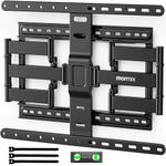 monTEK Ultra Slim TV Wall Mount for Most 43-90 inch TVs, 1.1" Thin Low Profile TV Bracket, Full Motion TV Mount Dual Swivel Articulating Tilt 6 Arms, Max VESA 600x400mm, Up to 132lbs, 16"/18" Studs