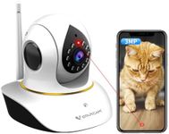 VSTARCAM Pet Camera with Laser, 3MP 2.4GHz WiFi Interactive Dog & Cat Laser Toy Camera with Night Vision, Motion Detection Alerts, APP Remote Control Indoor Security Camera for Pet Monitoring