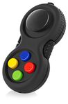 The Original Fidget Retro: The Rubberized Classic Controller Game Pad Fidget Focus Toy with 8-Fidget Functions and Lanyard - Perfect for Relieving Stress/Anxiety and Increasing Attention