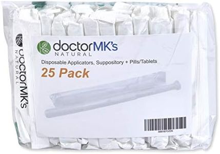 Suppository Applicators (25-Pack), Fits Most Suppositories, Pills and Tablets, Individually Wrapped, Disposable, by Doctor MK's®