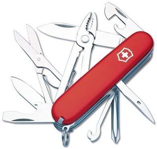 Victorinox Deluxe Tinker Swiss Army Knife, 17 Functions, Swiss Made Pocket Knife with Large Blade, Screwdriver, Key Ring and Wire Crimper - Red