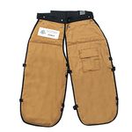 FORESTER Chainsaw Safety Chaps (Regular 37", Brown), Brown, Regular 37"