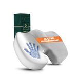 Ecosafeter Seat Cushion for Office Chair Memory Foam Coccyx Pain Relief Cushion Pillow for Back Support Non-Slip Seat Pad for Office Desk