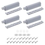 uxcell 4Pcs Push to Open Door Latch, Bold Magnetic Push Latches for Hidden Door, Cabinets, RV Drawers, Kitchen Cupboard, Grey