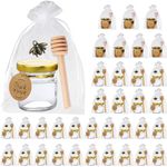 36 Pack 1.5 oz Mini Glass Honey Jar