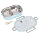 Stainless Steel Bento Box Adult Lunch Box, Leakproof 2-Compartment Bento Lunch Box, Lunch Container for Kids Adults, Food Storage Containers, Thermal Insulation Lunch Box (Blue)