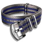 Hemsut NATO Strap, Seat Belt Watch Strap for Men, High End Soft Quality Nylon Watch Bands with Heavy Duty Brushed Buckle of 22mm