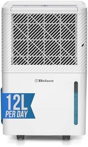 Belaco 12L/Day Dehumidifier, Portable Dehumidifiers for Home, Digital Humidity Display, Compressor Dehumidifier for Damp, Moisture Remover for Home, 24H Timer, Dehumidifiers for Drying Clothes