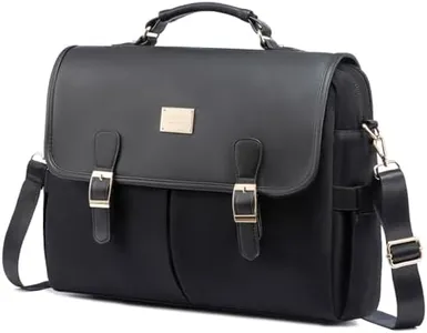 LOVEVOOK Laptop Bag for Women, 15.6 inch Large Capacity Computer Briefcase Sleeve Case, Crossbody Messenger Shoulder Bag, Office Business Work Tote Bags Purse for Travel Gifts, Black