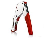 A&S TOOL SHOP RG59/RG6 F Connector Compression Connector Crimping Tool for COAXIAL Cable RED Color Suitable with RG6 Connect Sky Extension Cable (Silver and Red)