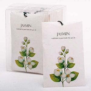 Rose Cottage 12Packs Closet Air Freshener Jasmine Scented Sachets Bags for Drawer and Closet Fresh Scents Freshener Clothes 5 Scents Optional