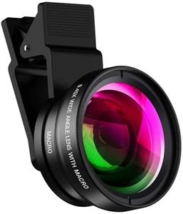 APEXEL Universal Phone Cameras Lens Kit 0.45 X Wide Angle Lens 140° + 12.5 X Macro Lens Clip-On iPhone Lens for iPhone 8 7 6 Plus Samsung and Most Android Smartphones (APL-0.45WM)
